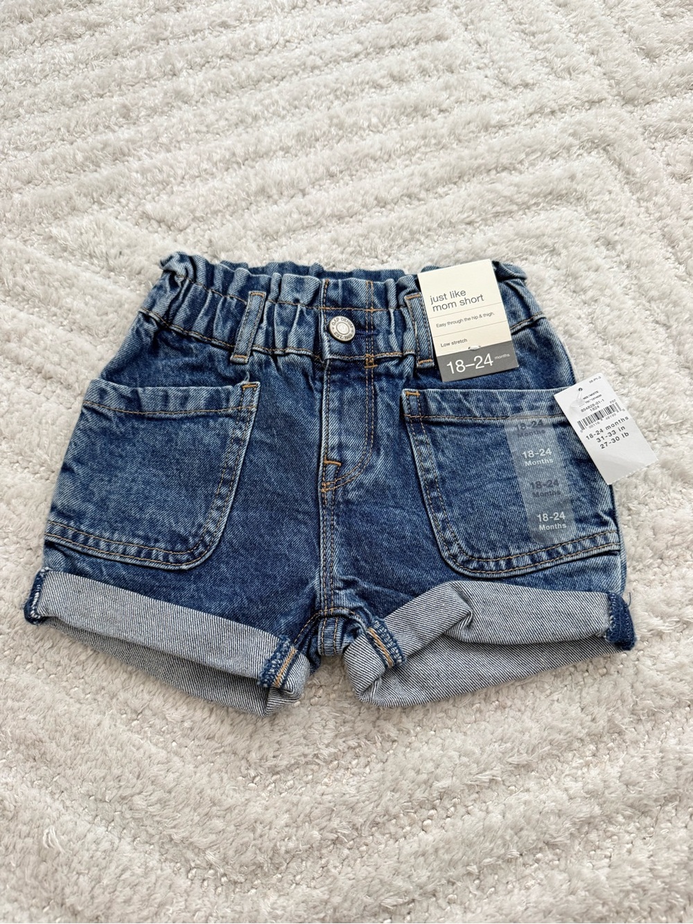 NWT - GAP Toddler Girl Denim Shorts - Size 18-24 Months